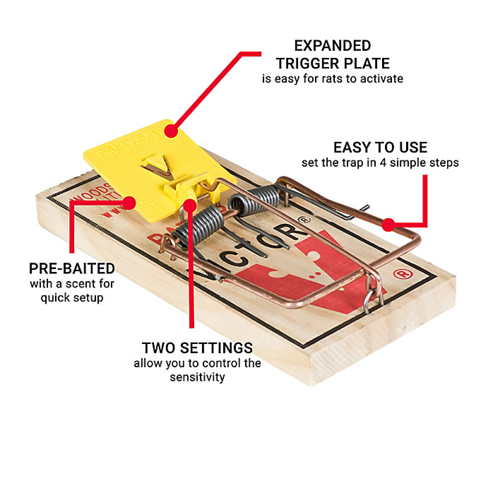 Victor Mouse Traps, Plastic Pedal, Pre-Baited - 4 traps