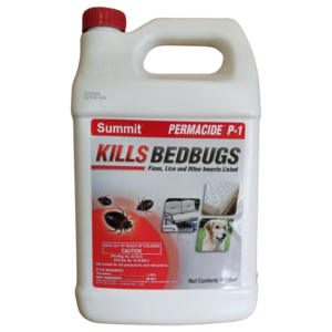 Permacide P-1 Gallon by Summit Chemical Company. Kills a wide variety of insects within several minutes after contact. May be used to treat mattresses in Bed Bug infestations. Kills and repels up to four weeks.