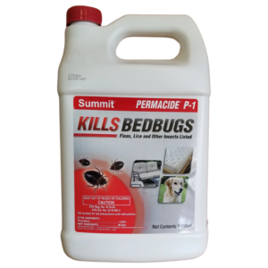 Permacide P-1 Gallon by Summit Chemical Company. Kills a wide variety of insects within several minutes after contact. May be used to treat mattresses in Bed Bug infestations. Kills and repels up to four weeks.