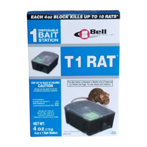 Bell Labs Pre-baited T-1 Rat and Rodent Station. Indoor/Outdoor use in safety box.